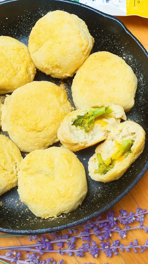 vegan broccoli cheddar bombs