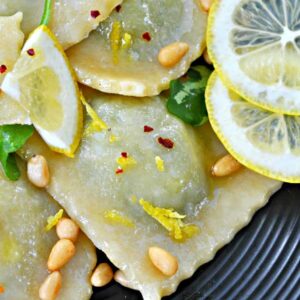 Vegan Broccoli Rabe Pesto Ravioli - Rabbit and Wolves