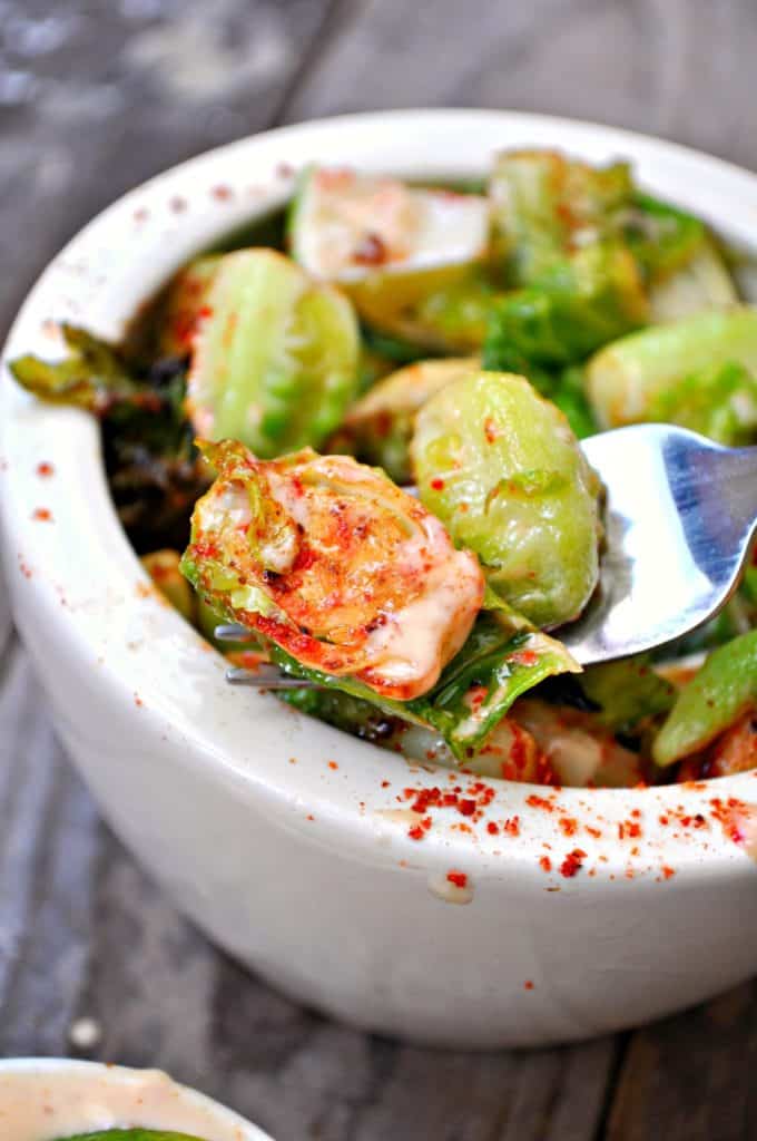 Vegan Chili Lime Fried Brussels Sprouts Rabbit and Wolves