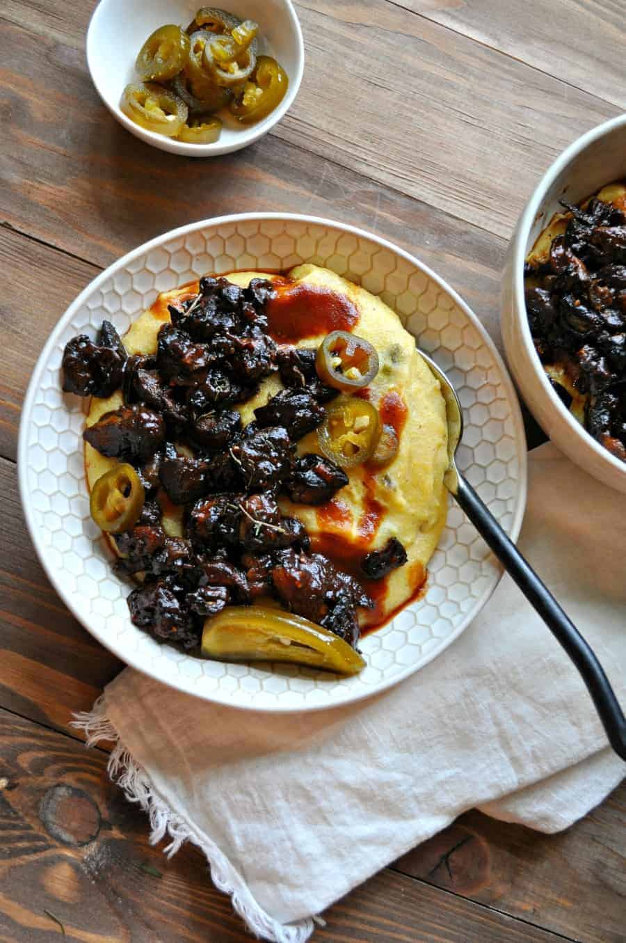 Vegan BBQ Chopped Mushrooms