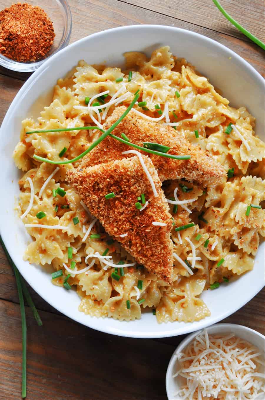 Vegan Cajun Alfredo Pasta and Tofu Rabbit and Wolves