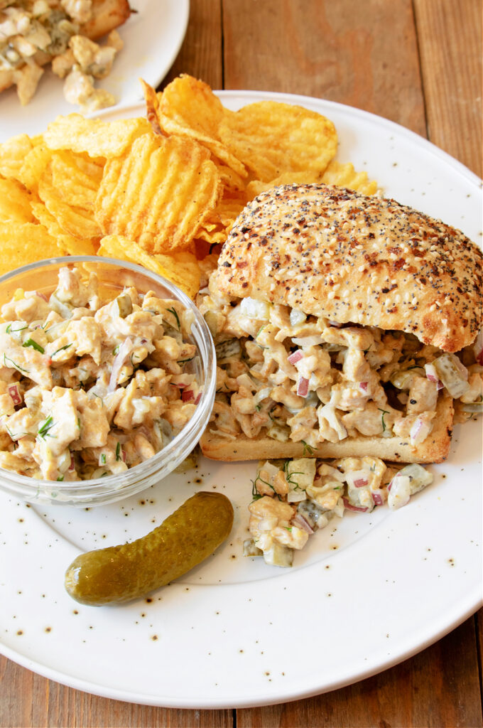 Dill Pickle Vegan "Chicken" Salad Rabbit and Wolves