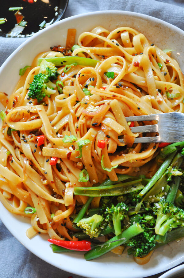 Sesame Ponzu Vegan Chili Oil Noodles Rabbit and Wolves