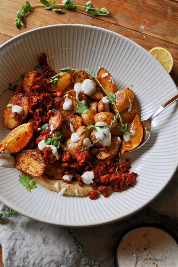 Amazing Vegan Middle Eastern-Inspired Roasted Potatoes - Rabbit and Wolves